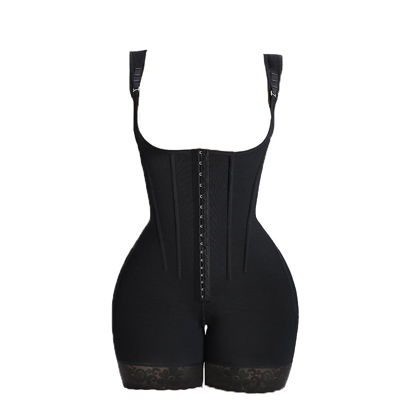 26 years new arrival cross-border jumpsuit body shaping thin european and american plus size waist lifting butt bodysuit body shaping buttoned vest