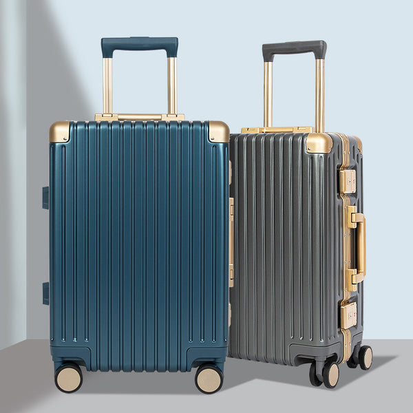 Yongsheng aluminum frame alloy suitcase 20 inch universal wheel business boarding case bag TSA customs lock trolley suitcase