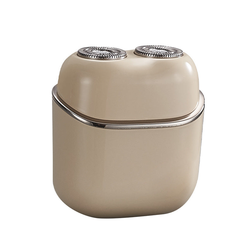 portable mini electric shaver with magnetic floating dual heads, car shaver, and full body washable design