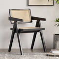 Tall black ash wood rattan
