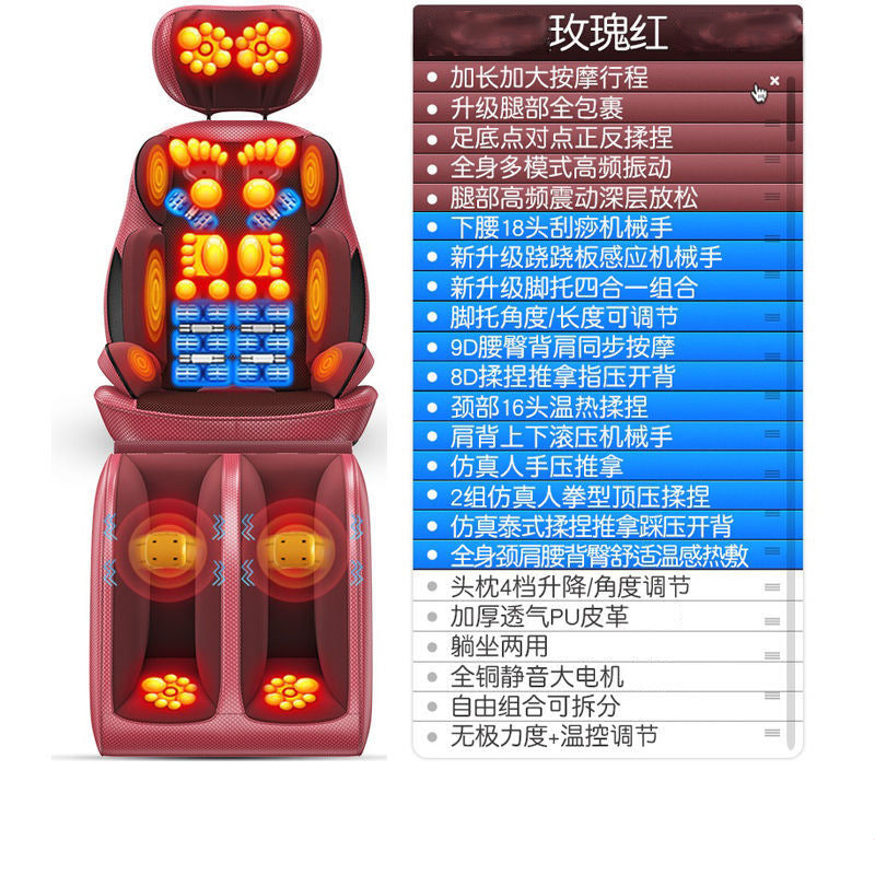 Neck, waist, and shoulder home kneading massage instrument - massage chair cervical spine kneading massage cushion - dropshipping available