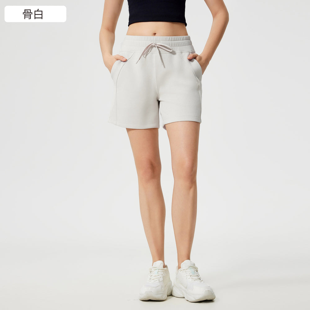 Women's casual activewear set: loose-fit breathable short-sleeve t-shirt & air layer shorts - perfect for yoga & workout