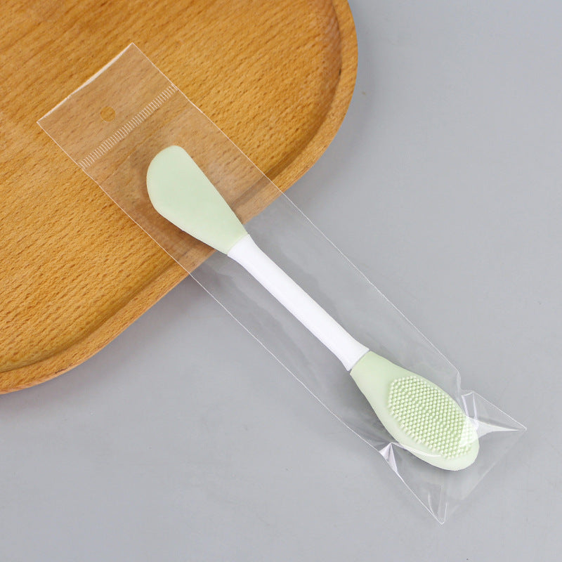 Tpr dual-ended soft gel mask brush - facial cleansing & massage brush, mud mask applicator, soft mask tool, professional brush