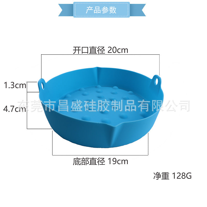 Cross-border foldable air fryer special pad silicone baking tray tray multi-functional silicone barbecue pad high temperature resistance