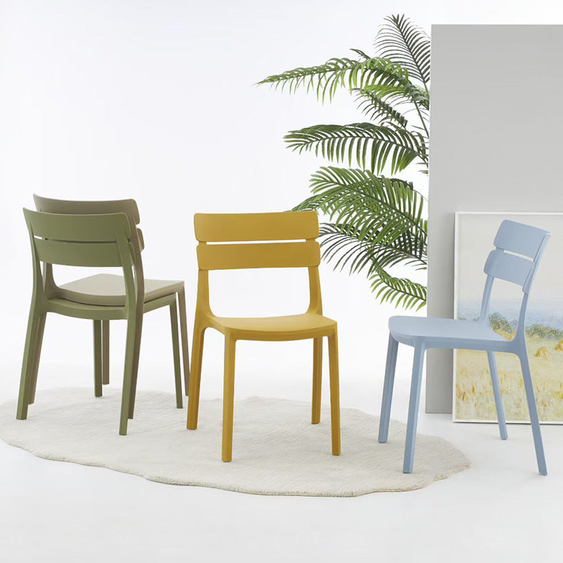 Scandinaviancasual plastic dining chair metal back chair thickened stackable for home restaurant restaurant milk tea shop chair