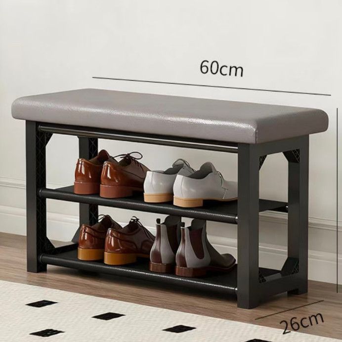 Shoe changing stool for home can sit on shoe cabinet stool all-in-one entrance door iron artaccessible luxuryclassy sense of wearing shoe stool entrance shoe rack