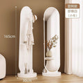 Full-length mirror, rotating mirror, dressing mirror, full-length floor mirror, movable, with coat rack, all-in-one clothes rack, fitting mirror