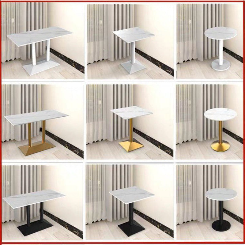 Luxury milk tea shop dessert shop restaurant table round square table cafe western restaurant snack burger shop table and chair set