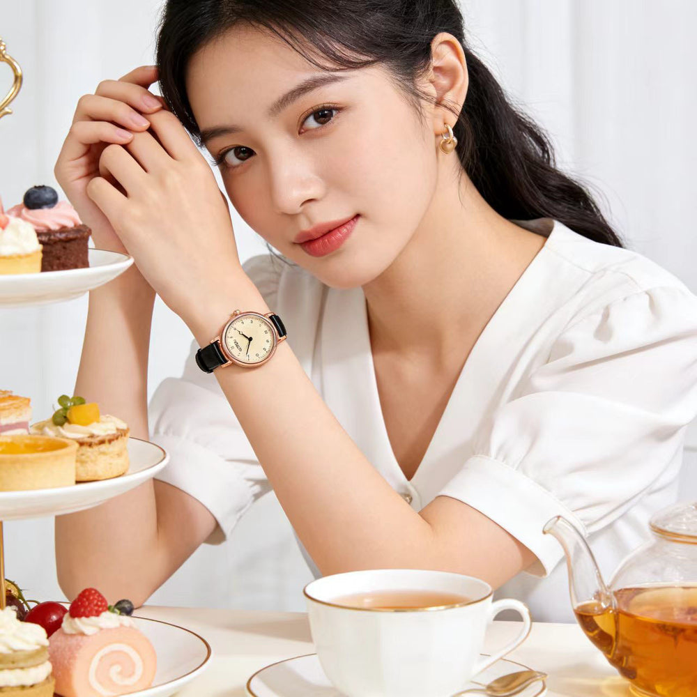 2026 new cross-border watch - stylish retro round watch for middle and high school students, women's watch - dropshipping available