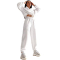 2025 spring/autumn hot-selling new women's amazon fashion solid color loose zip-up stand collar hoodie casual 2-piece set