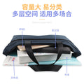 Large capacity waterproof satchel document bag zipper conference bag double layer document bag storage bag document bag print logo