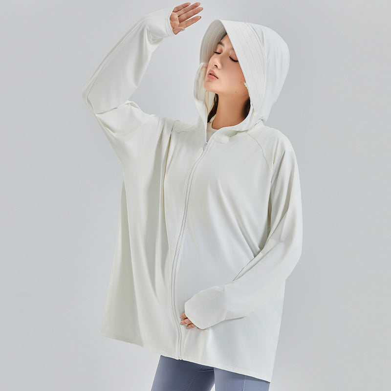 Sunscreen clothing is loose, casual, cool, breathable and light in summer, Pupu's new hooded turtleneck sunscreen, maternity sunscreen clothing