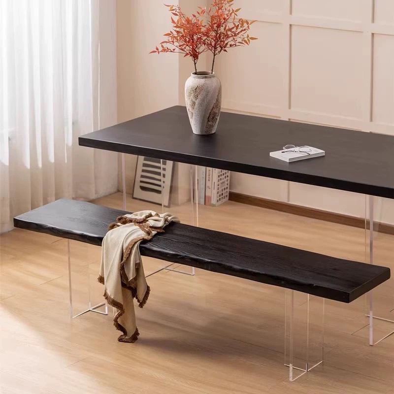 Acrylic suspended bench solid wood shoe changing stool door for home small apartment entrance shoe stool cloakroom stool