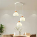 Modern minimalist dining room pendant light - creamy new style  - trending online - perfect for dining tables, bedrooms, studies, and bar counters - glass pendant lamp
