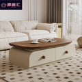 Solid wood tv stand living room home floor-standing mid-century modern walnut small apartment light luxury coffee table tv stand combination
