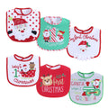 Merry christmas baby bib christmas theme saliva towel baby embroider bib anti-dirty cute