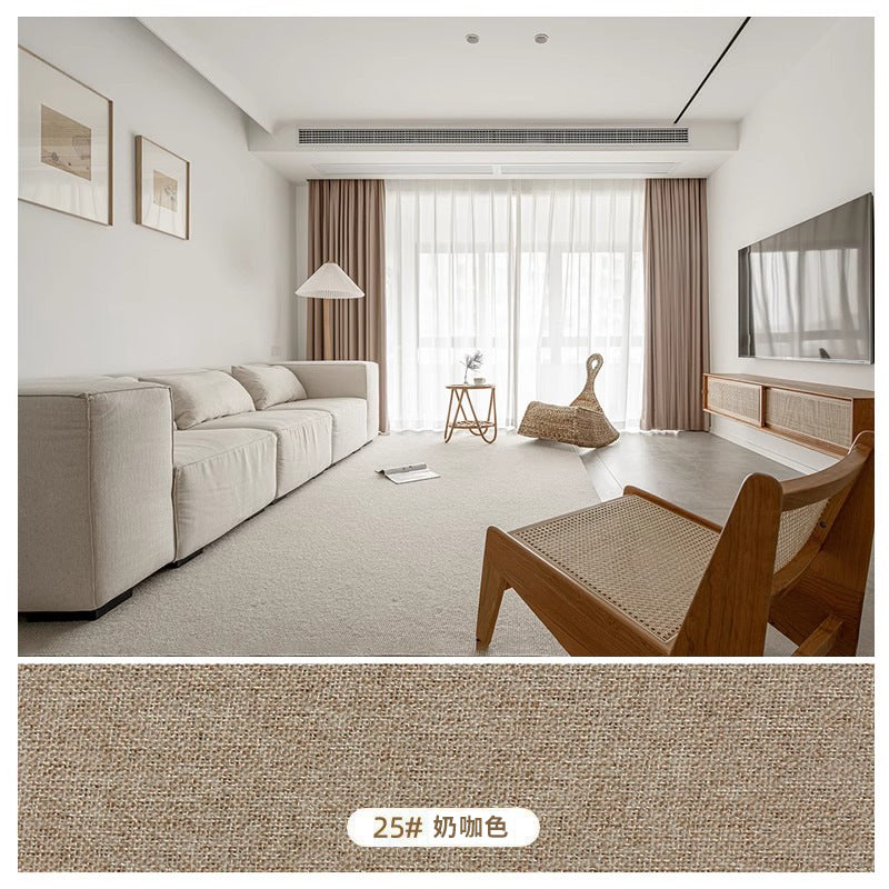 Japanese style thickened full blackout cotton and linen curtains blackout and heat insulation curtain cloth living room bedroom hotel shaoxing curtain wholesale