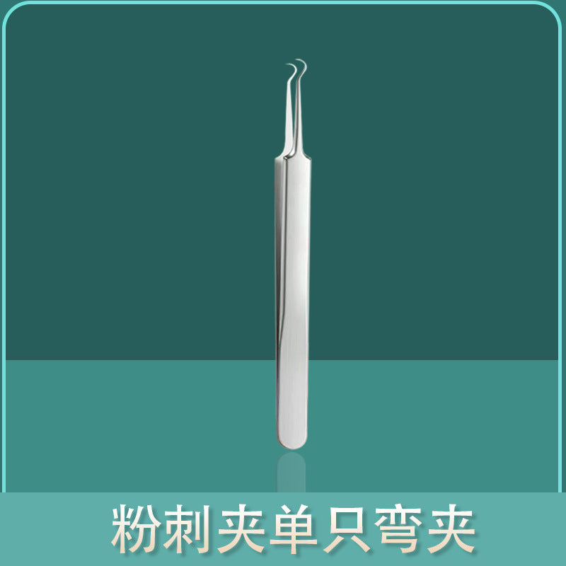 Stainless steel acne clip, acne needle, acne needle, acne picking 3-piece set, blackhead clip, acne tweezers suitin stock