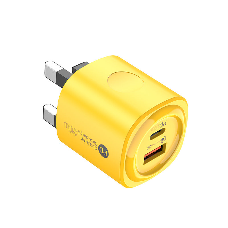 exclusive supply of european and american standard 20w mobile phone charger british standard qc3.0+pd20w dual-port fast charging charging head a+c