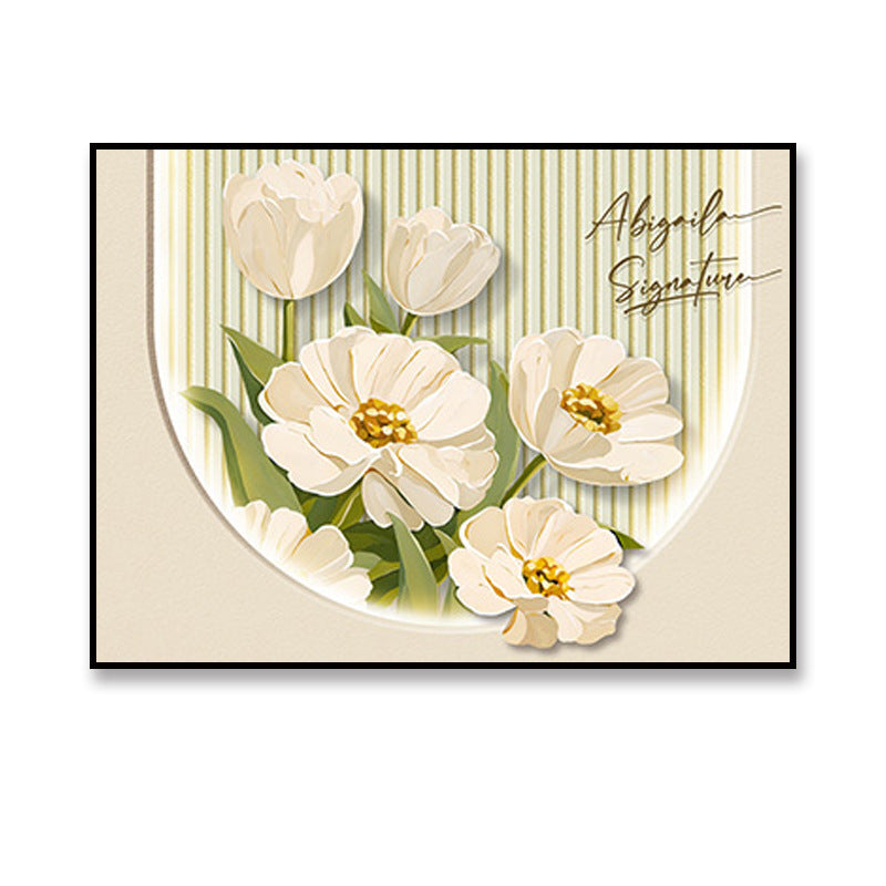 Cream wind meter box decorative painting distribution box flower restaurant cover hanging painting 2024 new non-punching mural