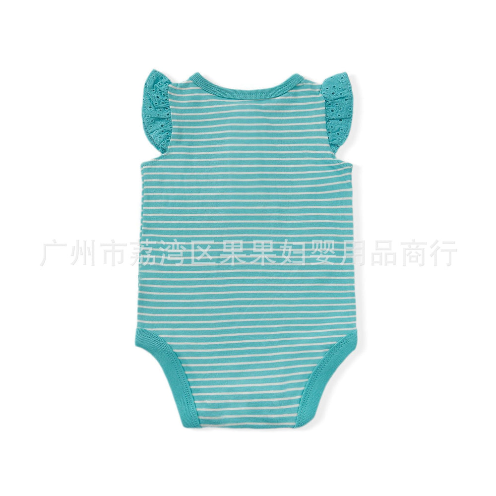 Export children's clothing baby clothes vest bag butt summer style baby romper newbornstripes bottom jumpsuit