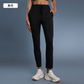new arrivalloosestraight-leg yoga pants drawstring waist sports casual elastic nine-point pants for women dl081