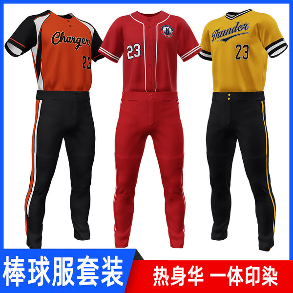 Warm-up China Customized Professional Baseball Uniform Set Sports Baseball Shirt Customized Softball Uniform Baseball Shorts Printed
