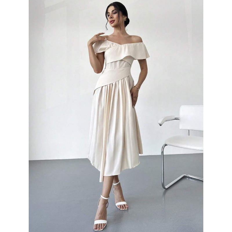 summer new arrival: elegant, exquisite, and romantic one-shoulder irregular dress for weddings, proms, and parties