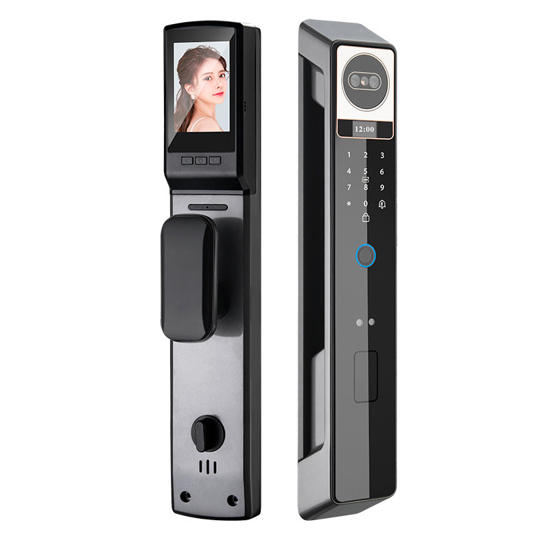 Face recognition fingerprint lock anti-theft door fully automatic password lock for homedigital lock cat eye smart lock factory wholesale
