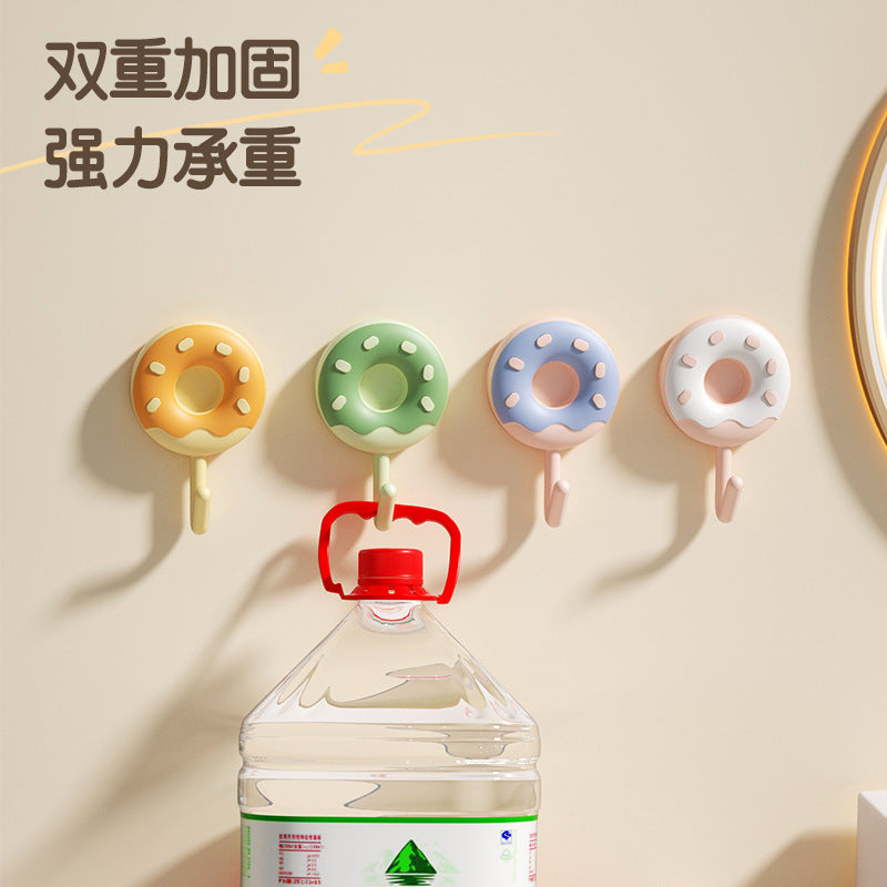 Hook without drilling, strong load-bearing kitchen and bathroom wall, traceless adhesive hook, entry door rear hanging sundries hook