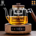 new all-in-one glass tea kettle: large capacity, electric ceramic cooker for boiling water and brewing tea with spray function