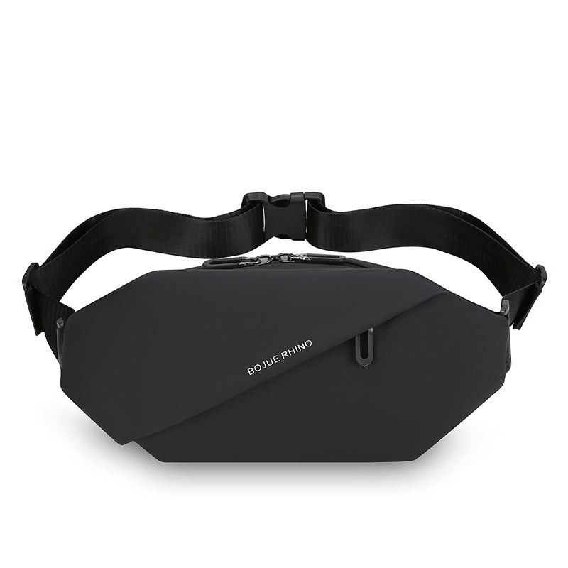 Cross-border new men's fanny pack outdoor running mobile phone bag multi-functional large-capacity breast bag casual shoulder messenger bag