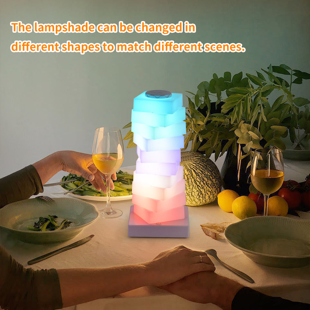 hot-selling accessible luxury square gourd colorful desktop night light creative export quality multi-color girly style lamp