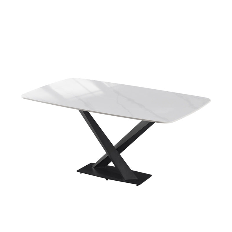Factory direct italian-inspired luxury sintered stone dining table - modern minimalist rectangular dining table for small spaces
