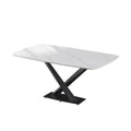 Factory direct italian-inspired luxury sintered stone dining table - modern minimalist rectangular dining table for small spaces