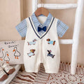 Super cute dopamine outfit baby summer clothes thin baby boy onesie summer clothes outing clothes rompers