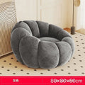 Vacuum compressed pumpkin lazy sofa - reclining & sleepable single sofa - cream style for bedroom, living room, or balcony