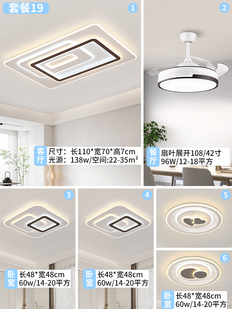 Living room hall main lamp household atmosphere black edge bedroom room high-end ceiling lamp Zhongshan Lighting Factory direct sales