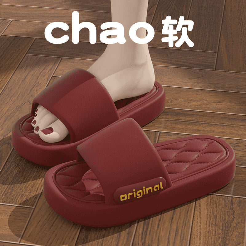 Summer new 2025 women's slippers: non-slip soft sole indoor bathroom slippers for home, wholesale couple's sandals
