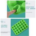Silicone mini 24-cavity cake mold, perforated round muffin cup baking pan, diy jelly making baking tool