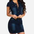 fashionsexy silm denim dress hip skirt nightclub skirt skirt cross-border