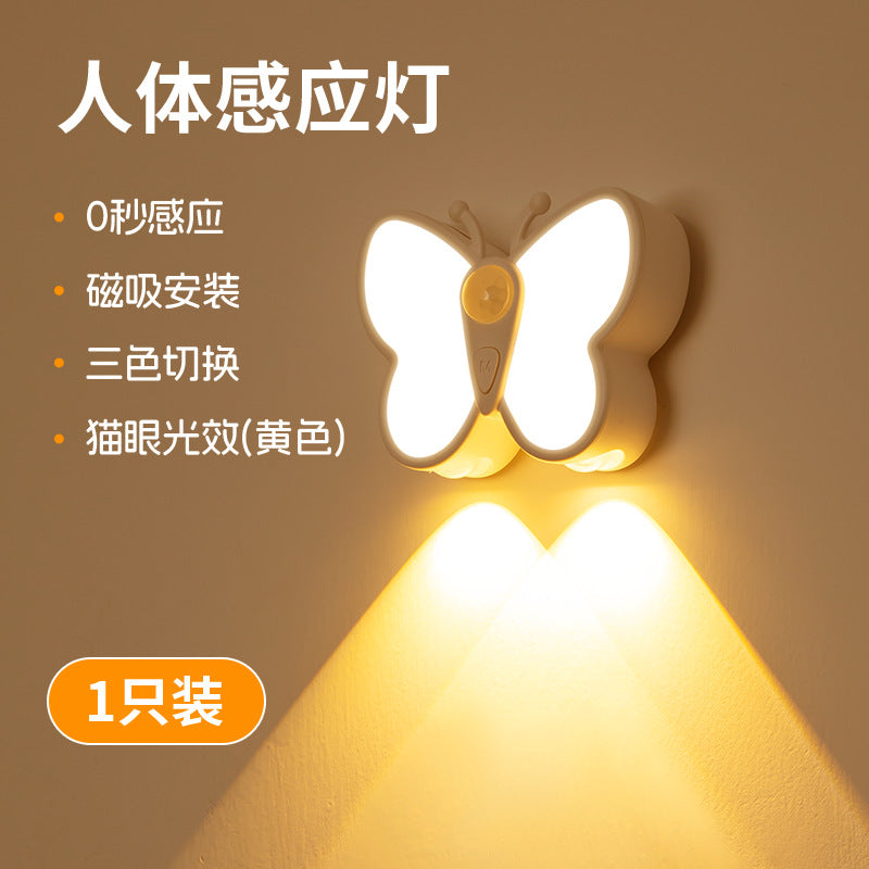 Rechargeable spotlight - no wiring, no drilling, magnetic bedside reading light with remote control & sensor - bedroom wall lamp, ambient table lamp