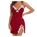 European and american new sexy lace slip dress - seductive backless lingerie nightgown - sexy nightdress