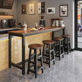 Bar table against the wall for home tall table milk tea shop table and chair combination bench narrow coffee table bar bench table