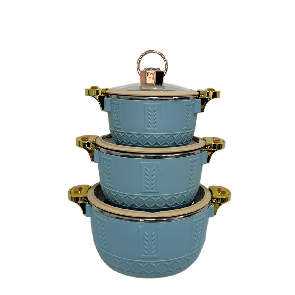 cross-border 3pcs insulated lunch box 2.5l-4.5l-6.5l hot selling african food warmer cont
