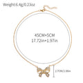 necklace wholesale new jewelry diamond-encrusted alloy pendant niche high-end accessible luxury bow necklace accessories