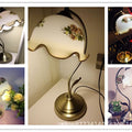 British european retro table lamp bedroom bedside lamp pastoral glass antique old shanghai study remote control dimming lamp