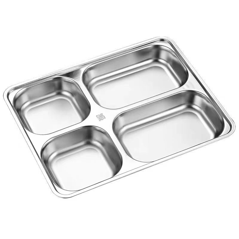Here are a few options, depending on the specific nuance you want to convey:  **option 1 (focus on premium quality):**  "premium stainless steel dinner plates for home use - 304 stainless steel divided plates, perfect for cafeterias and serving dishes."