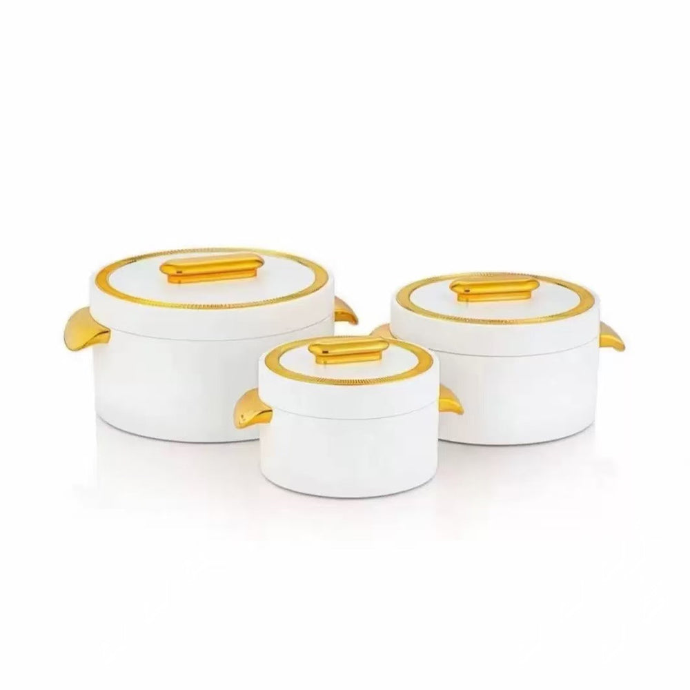 Food warmer containerexport3pcs gold handle straight body insulation box 1.0l 2.l3.5l