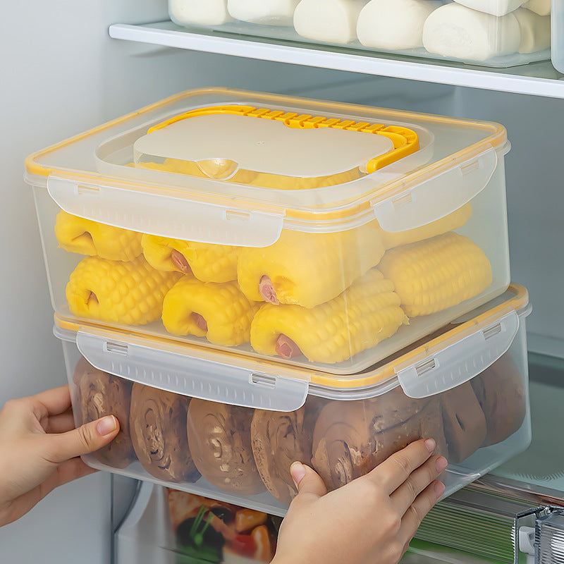 Breakfast steamed bread fresh-keeping box bread box refrigerator frozen storage box with lid sealed food grade food storage box